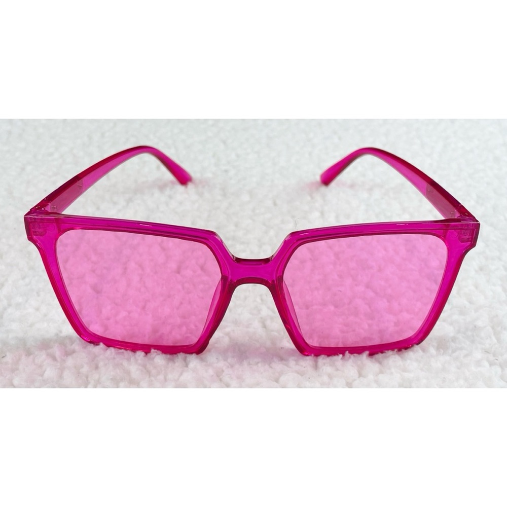 (NIB) RENNES • Hot Pink Square Frame Fashion Glasses - Picture 7 of 16